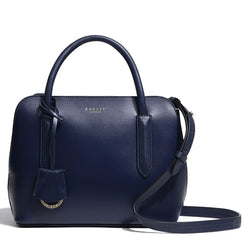 Radley Liverpool Street Small Zip top Handbag, Navy - Lucks of Louth