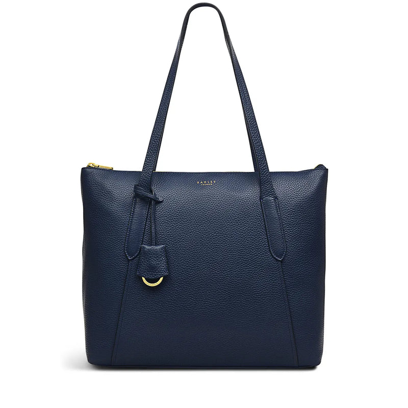 Radley Wood Street 2.0 Large Ziptop Tote Bag Dark Blue Lucks of Louth