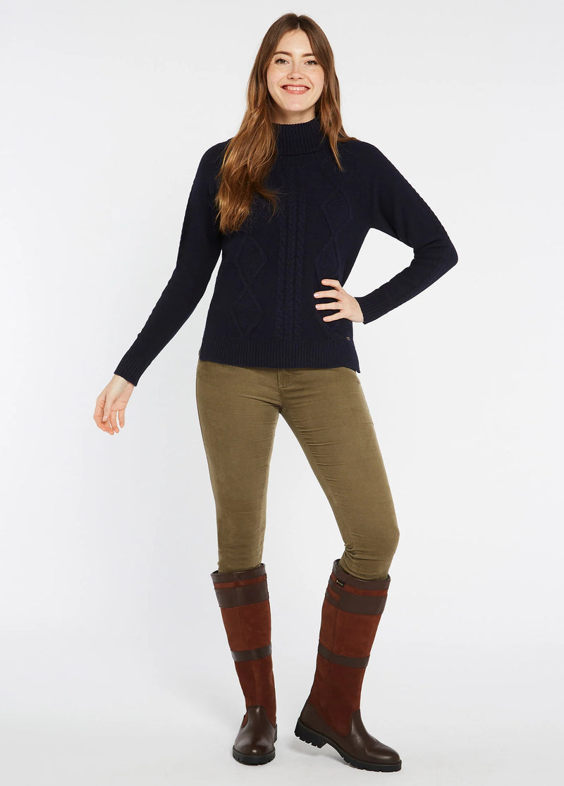 Dubarry Kirkwood Chunky Sweater - Navy - Lucks of Louth