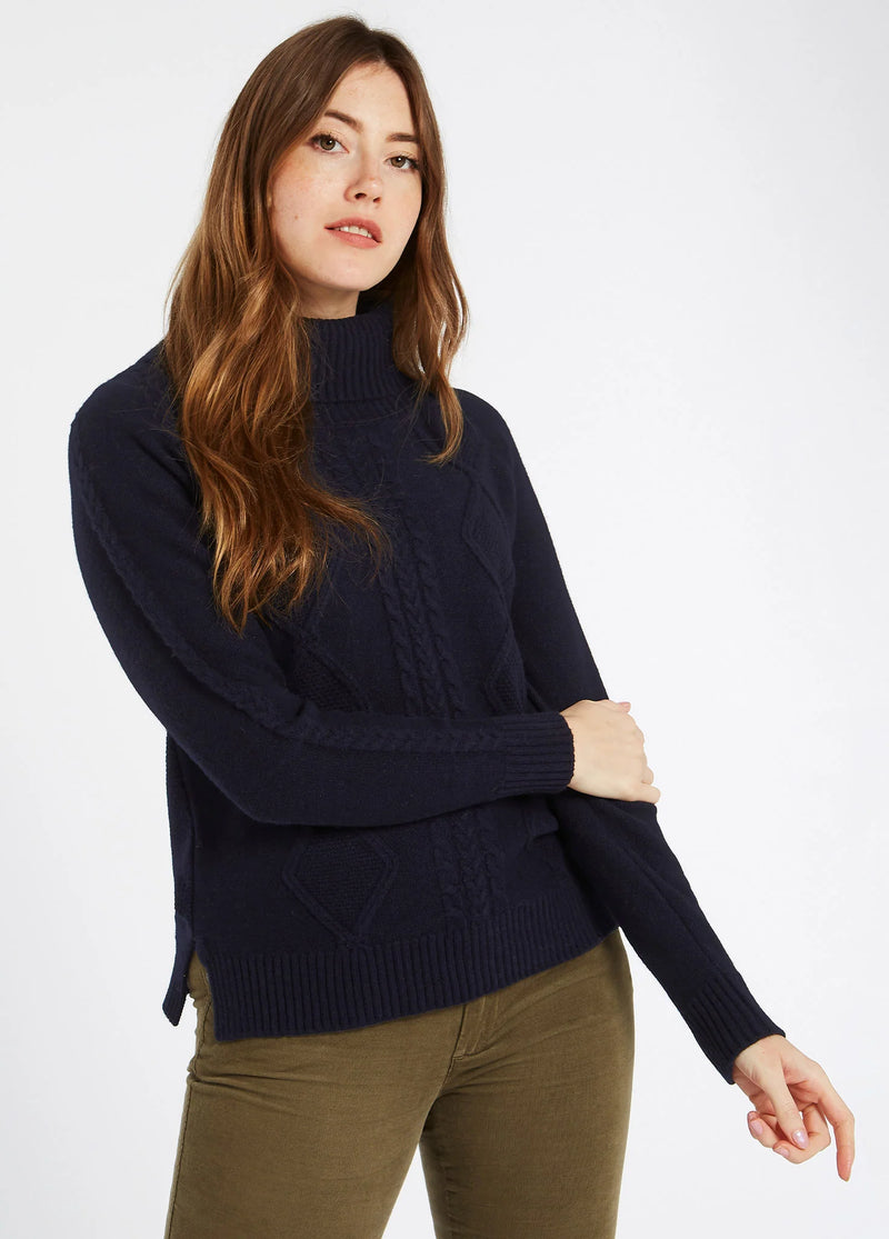 Dubarry Kirkwood Chunky Sweater - Navy - Lucks of Louth