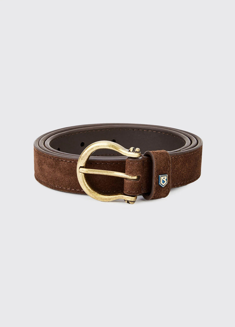 Dubarry Archway Suede Belt - Cigar - Lucks of Louth