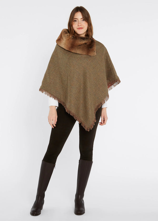 Dubarry Silverfir Womens Tweed Poncho - Burren - Lucks of Louth