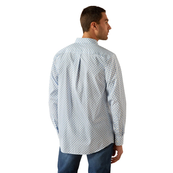 Ariat Booker Long Sleeve Wrinkle Free Shirt - Blue - Lucks of Louth