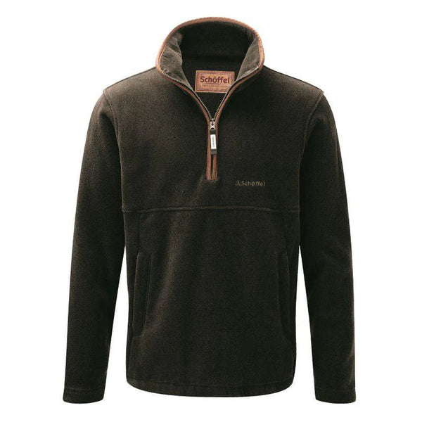 Schoffel Berkeley 1/4 zip Fleece Jacket - Dark Olive - Lucks of Louth