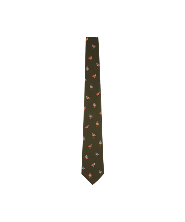 Schoffel Ashford Silk Tie - Forest French Partridge - Lucks of Louth