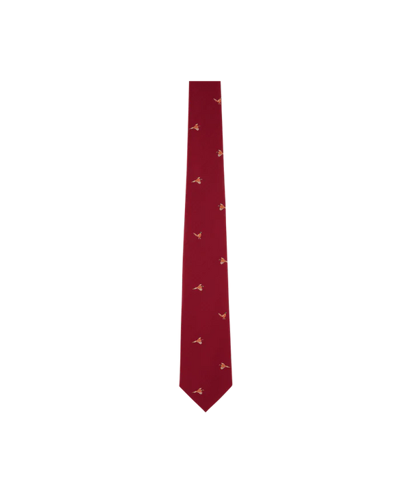 Schoffel Ashford Silk Tie - Chilli Pheasant - Lucks of Louth