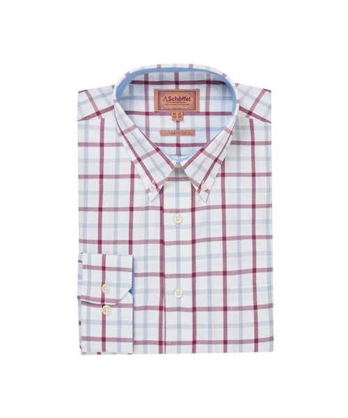 Schoffel Brancaster Classic Shirt - Mountain Blue Check - Lucks of Louth
