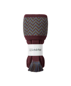 Schoffel Herringbone Shooting Sock - Wine - Lucks of Louth