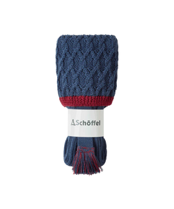 Schoffel Lattice Shooting Sock - French Navy - Lucks of Louth