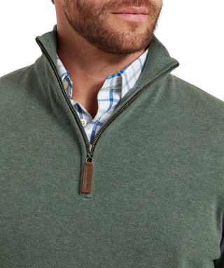 Schoffel Porthmeor Pima Cotton 1/4 Zip - Country Green - Lucks of Louth