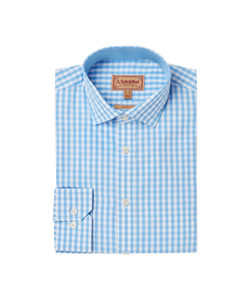 Schoffel Thorpeness Tailored Shirt - Blue Check - Lucks of Louth