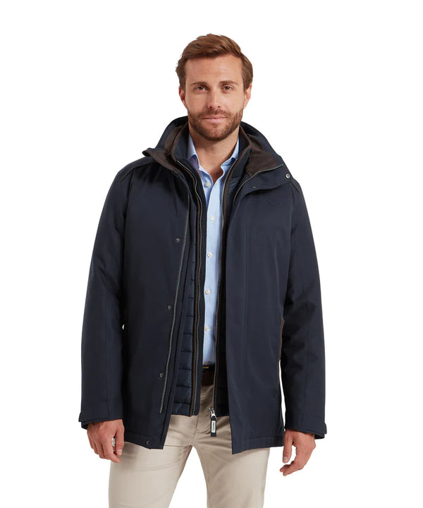 Schoffel Whitton Waterproof Coat - Navy - Lucks of Louth