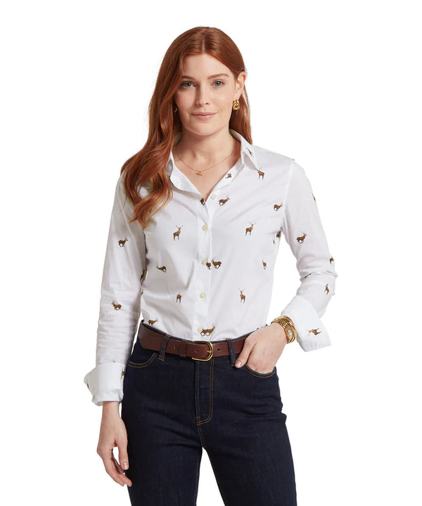 Schoffel Norfolk Shirt - Stag Print - Lucks of Louth