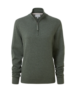 Schoffel Polperro Quarter Zip Jumper - Country Green - Lucks of Louth