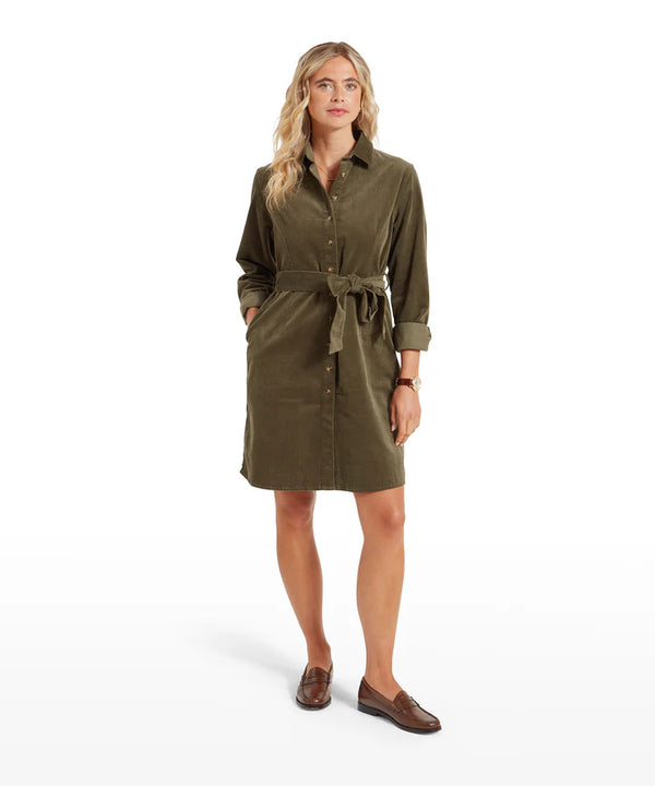 Schoffel Sage Cord Dress - Dark Sage - Lucks of Louth