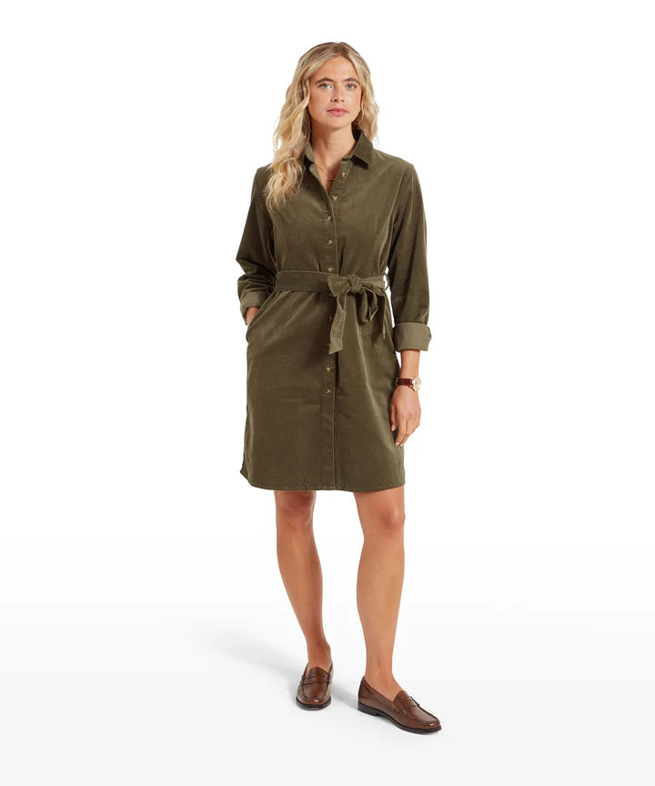 Schoffel Sage Cord Dress - Dark Sage - Lucks of Louth