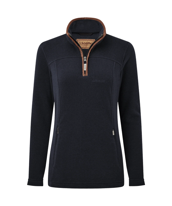 Schoffel Ladies Tilton II 1/4 Zip Fleece - Navy - Lucks of Louth
