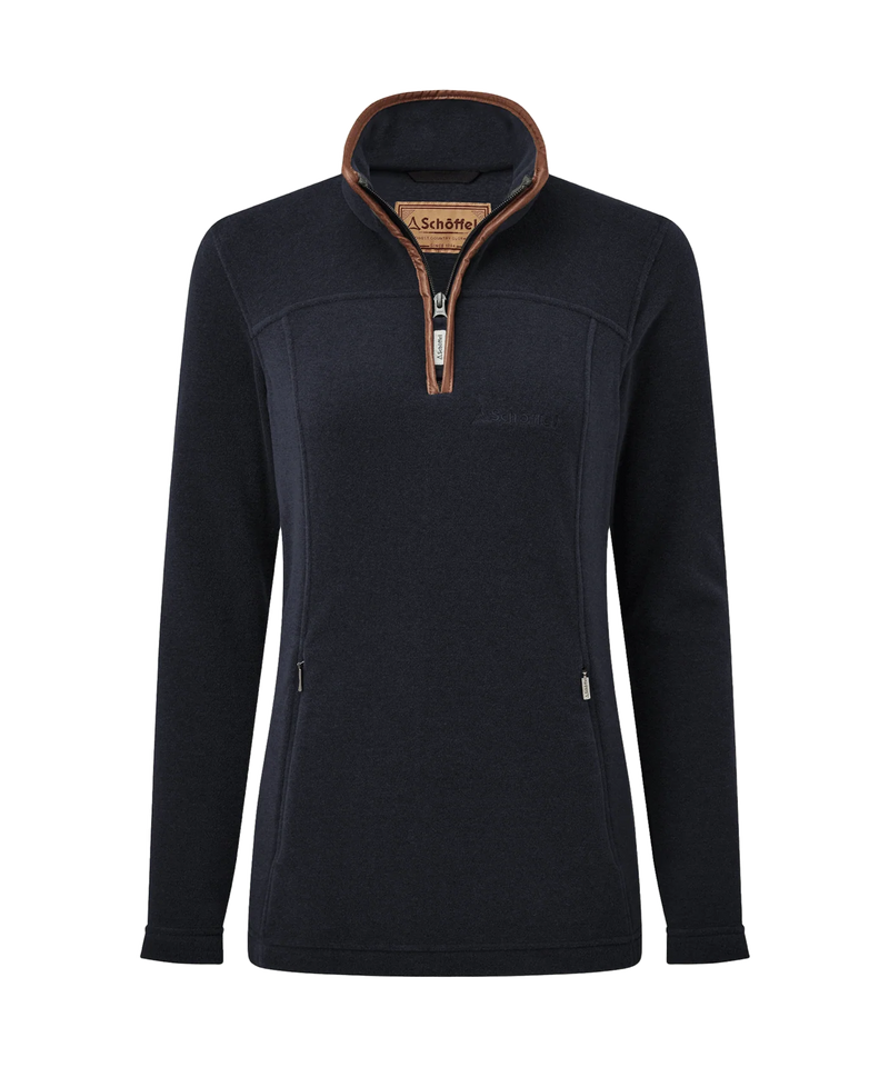 Schoffel Ladies Tilton II 1/4 Zip Fleece - Navy - Lucks of Louth