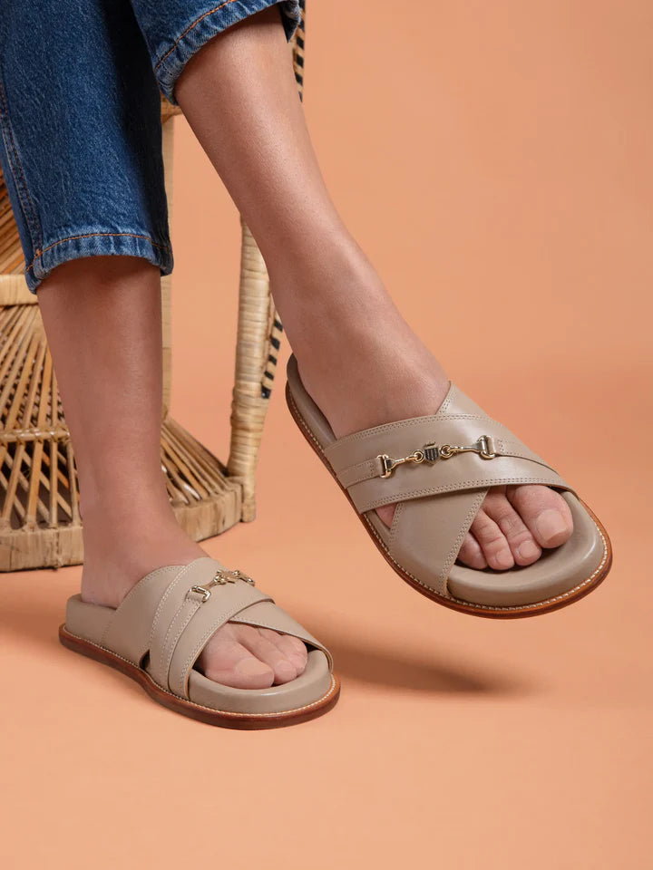 Fairfax & Favor Southwold Sandal - Stone - Lucks of Louth