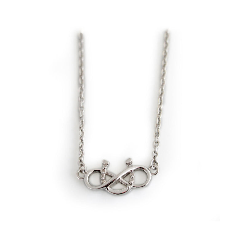 Hiho Silver Sterling Silver & CZ infinity horseshoe necklace - Lucks of Louth
