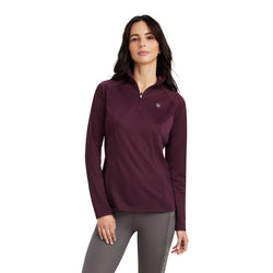Ariat Sunstopper 1/4 Zip Baselayer - Mulberry - Lucks of Louth