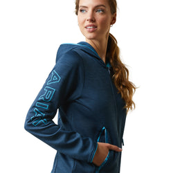 Ariat Byron Full Zip Hood - Deep Petroleum - Lucks of Louth