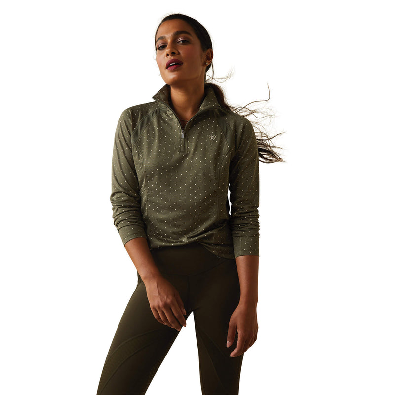 Ariat Sunstopper 1/4 Zip Baselayer - Beetle Dot - Lucks of Louth