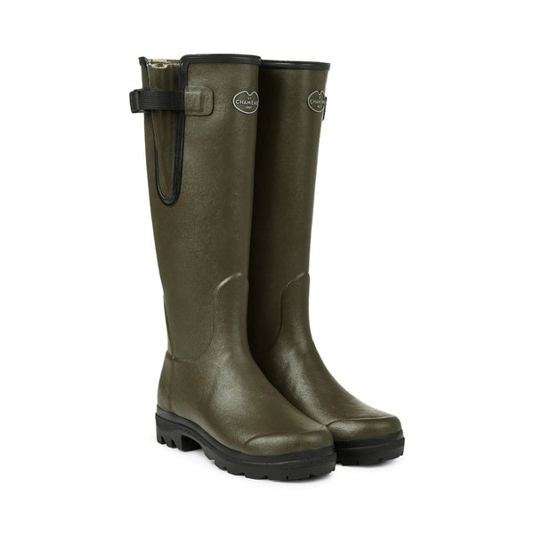 Le Chameau Ladies Vierzon Jersey Lined Wellington Boots - Vert - Lucks of Louth