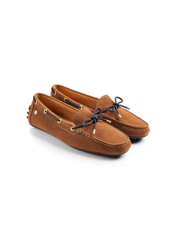 Fairfax & Favor Henley Driving Shoe - Tan/Navy - Lucks of Louth