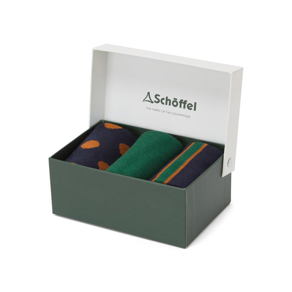 Schoffel Bamboo Sock Box (Set of 3) - Rust Spot - Lucks of Louth
