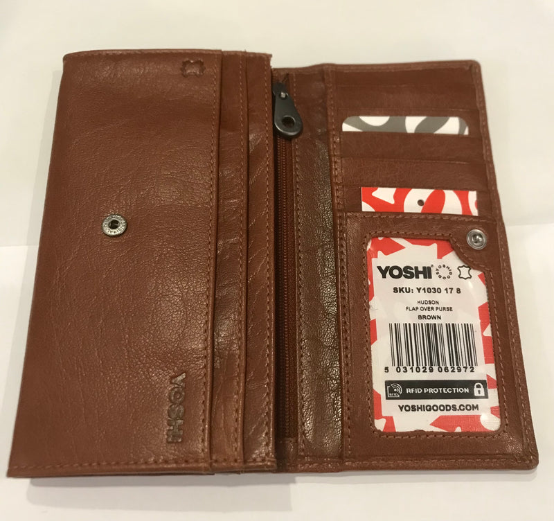 Yoshi Hudson Flap-Over Purse - Brown - Lucks of Louth