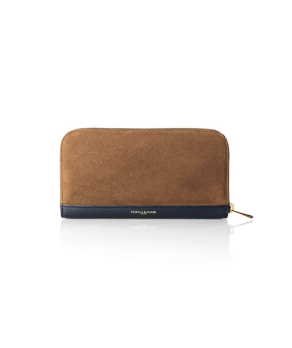 Fairfax & Favor Salisbury Purse - Tan/Navy - Lucks of Louth