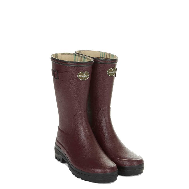 Le Chameau Giverny Bottillon Jersey Lined Boot Cherry Lucks of