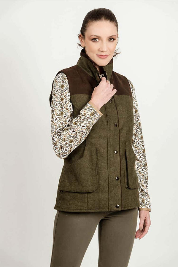 Hartwell Ava Gilet,Olive - Lucks of Louth