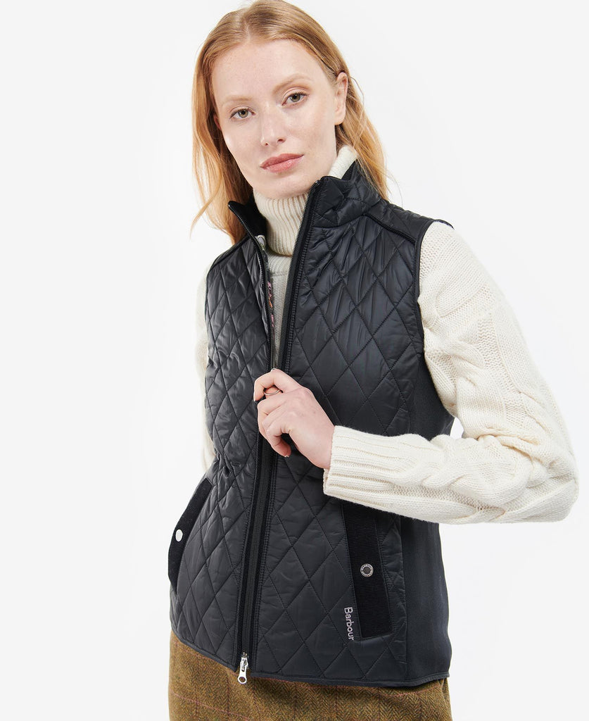 Barbour black womens discount gilet