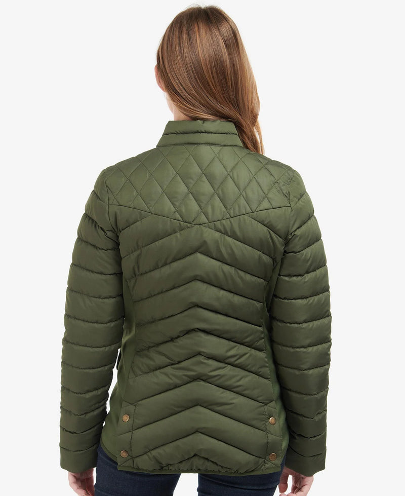 Barbour Stretch Cavalry Quilted Jacket - Olive - Lucks of Louth