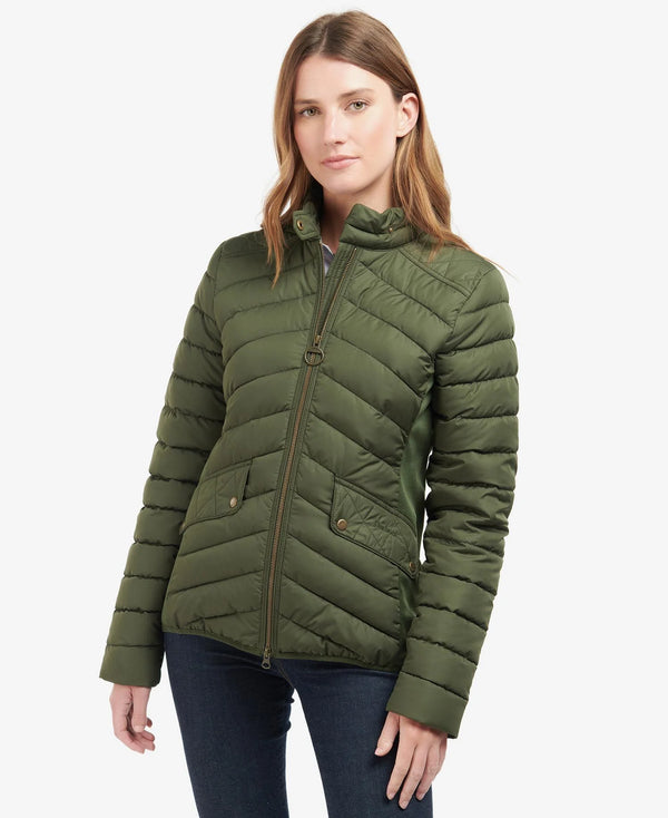 Barbour Stretch Cavalry Quilted Jacket - Olive - Lucks of Louth