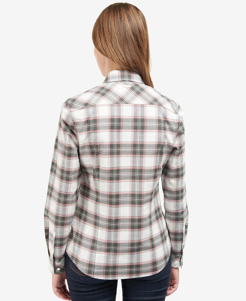 Barbour Daphne Shirt - Cloud/Olive Check - Lucks of Louth