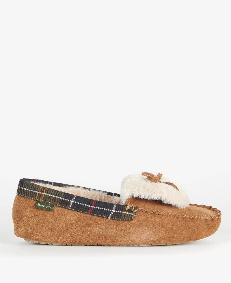 Barbour Darcie Suede Slippers,Tan - Lucks of Louth