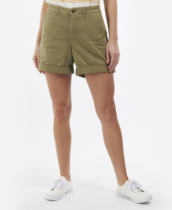 Barbour Essential Chino Shorts -Khaki - Lucks of Louth