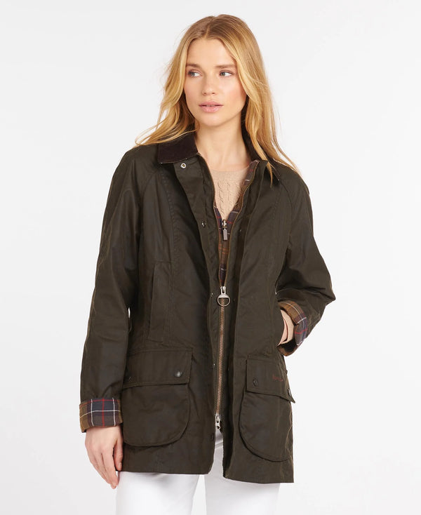 Barbour Classic Beadnell wax Jacket - Olive - Lucks of Louth