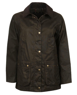 Barbour Womens Acorn Waxed Jacket - Olive - Lucks of Louth