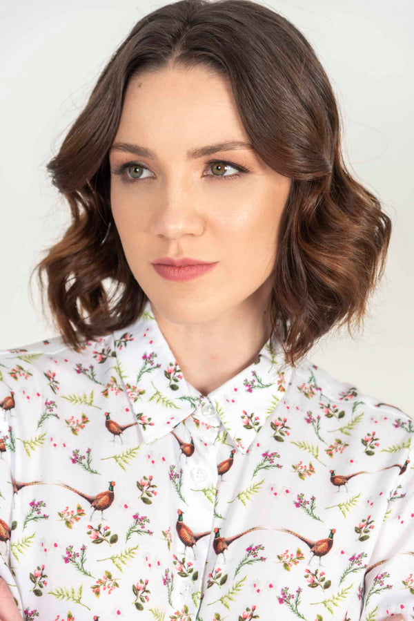 Hartwell Lydia Shirt - Double Pheasant Flower - Lucks of Louth