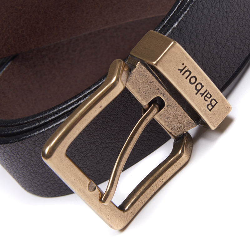 Barbour Blakely Leather Belt - Dark Brown - Lucks of Louth