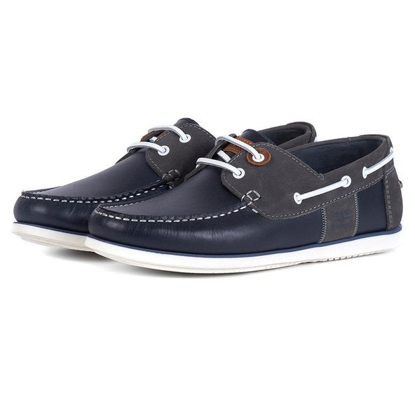 Barbour Capstan Boat Shoe - Navy/Grey - Lucks of Louth