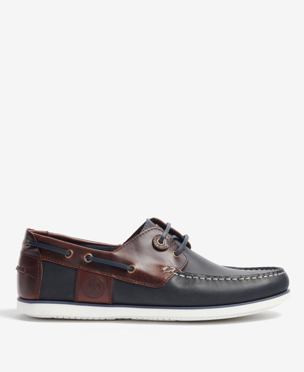 Barbour wake boat shoe - Navy/Brown - Lucks of Louth