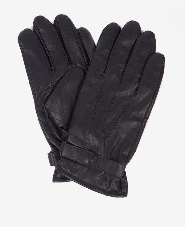 Barbour Burnished Leather Thinsulate Gloves - Black - Lucks of Louth
