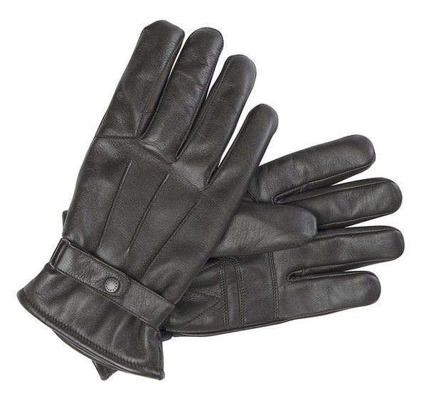 Barbour Burnished Leather Thinsulate Gloves - Dark Brown - Lucks of Louth