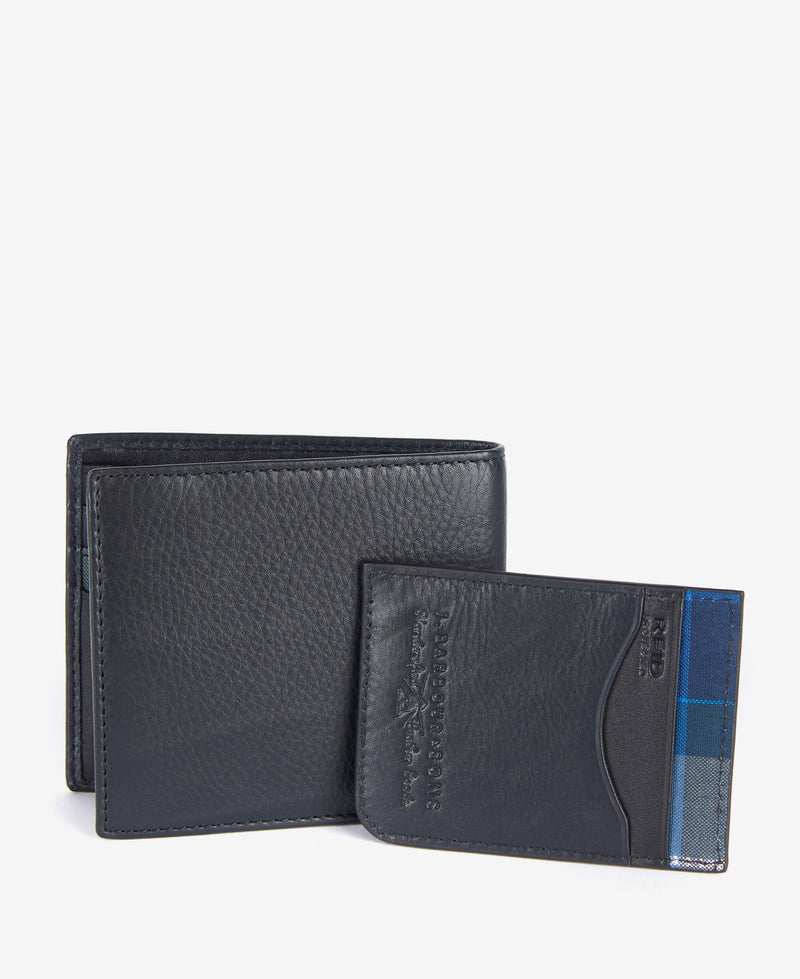 Barbour Leather Wallet and Card Holder - Carbon - Lucks of Louth