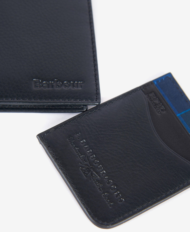 Barbour Leather Wallet and Card Holder - Carbon - Lucks of Louth